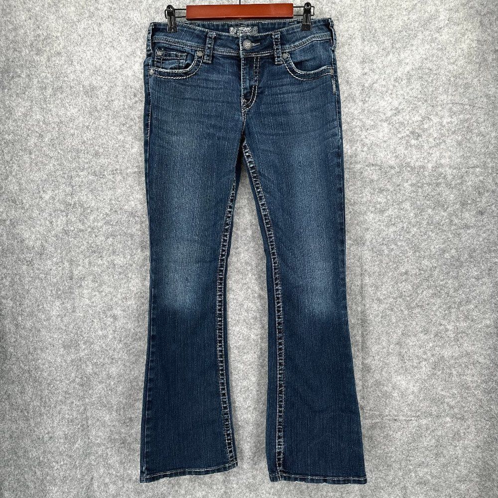 Silver Jeans Suki Surplus Womens 30x32 Boot Cut Faded Distressed